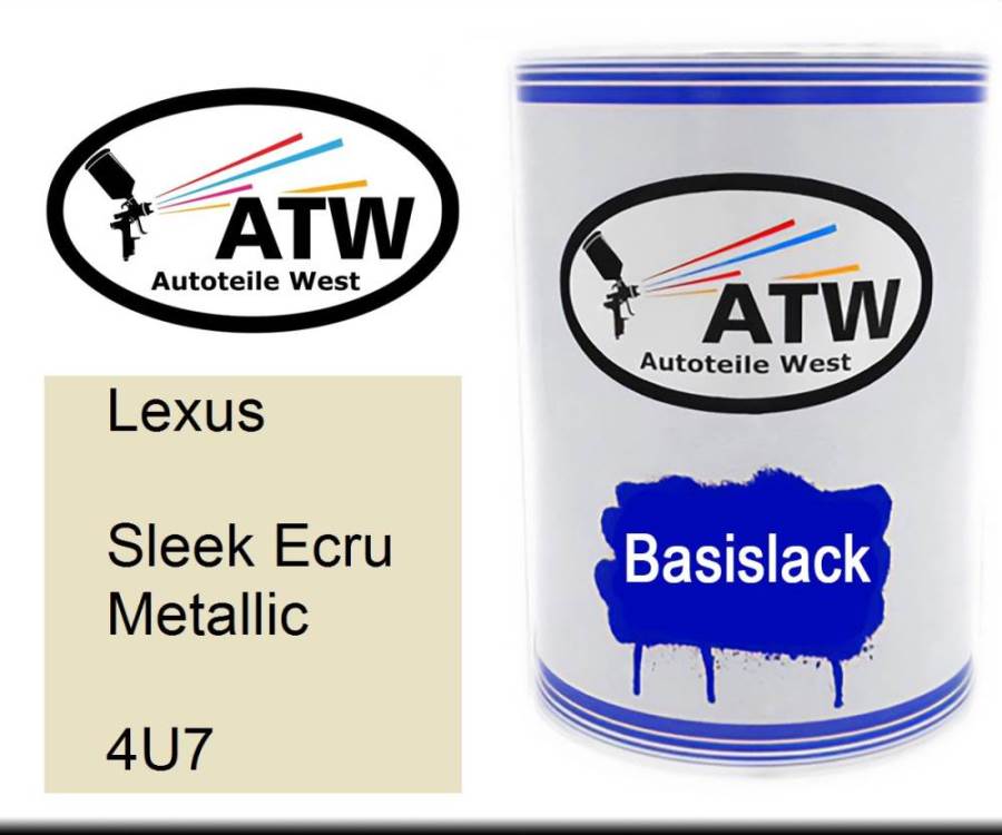 Lexus, Sleek Ecru Metallic, 4U7: 500ml Lackdose, von ATW Autoteile West.